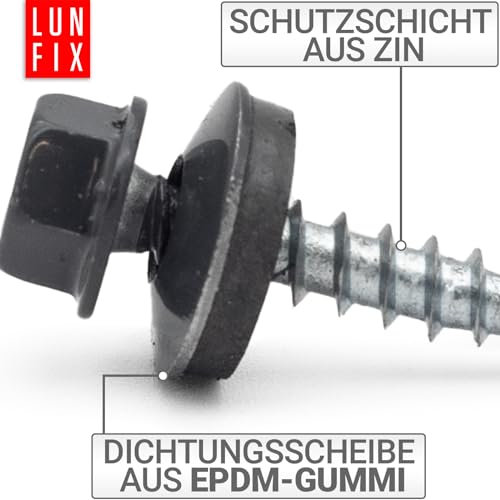 Wkręty samogwintujące 250 szt 4,8 x 20 mm Ciemny Czarny RAL 9005