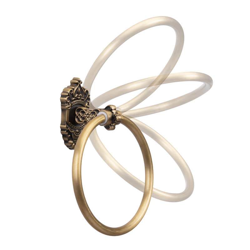 SDH-Bathroom-Towel-Ring-Crown-Themed-Antique-Brass-Towel-Hanger-Wall-Mount-Hand-Towel-Holder-for-Bathroom-Pack-of-1-Heavy-Duty-Decorative-Aluminum-Hanging-Ring-for-Bathroom-Towel-Storage SDH Bathroom Towel Ring Crown Themed Antique Brass Towel Hanger Wall Mount Hand Towel Holder for Bathroom Pack of 1 Heavy Duty Decorative Aluminum Hanging Ring for Bathroom Towel Storage