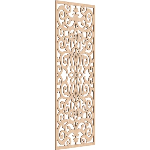 Image of Buel Decorative Pierced Fretwork Wood Wall Panels, 31 3 /8 inchW x 79 3 /8 inchH x 3 /8 inchT, Red Oak