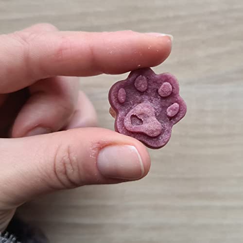 Collory Medium Pfoten (3cm) Silikon Backmatte, Hunde Tatzen, Backform für DIY Hundekekse und Leckerlis, Knochenbackform, Pralinenform, Schokoladenform, Antihaftend und Lebensmittelecht (BPA-Frei)