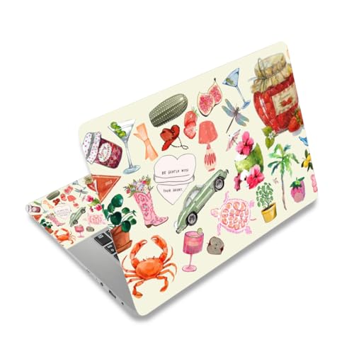 Calcomanía para portátil de vinilo reutilizable y protector artístico de moda