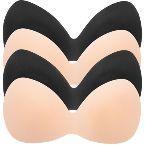 Healifty Almohadillas De Sujetador Integradas De Látex U Invisible Transpirable para Yoga Y Ropa Interior Deportiva Antideslizante 10X4X1.2 Pulgadas