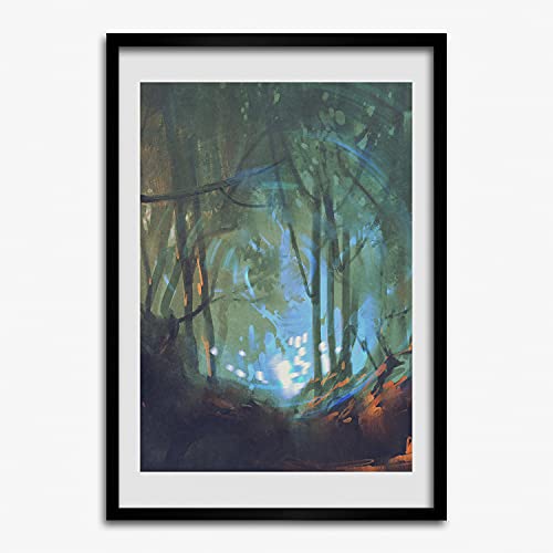 Peinture photo Forêt mystique en cadre MDF Tulup 50x70 cm de qualité