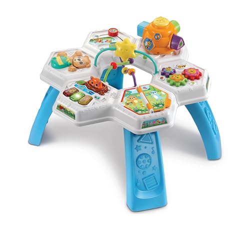 VTech Baby Busy Bee Table d'activité, Jeu interactif, chansons et mélodies, développe la motricité, Le développement sensoriel, la Cause et l'effet, Convient aux...