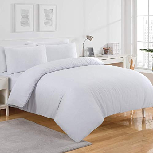 Sábana bajera ajustable de franela térmica blanca de 30 cm de profundidad, 100% algodón cepillado suave, calidad de hotel, extra suave, ropa de cama (King)