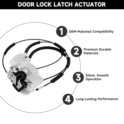 Image of Door Lock Actuator for Nissan Frontier /Xterra 2005-2015 for Nissan Pathfinder 2005-2007 | Front Right Passenger Side | Precise Actuation Control | Door Lock Machine