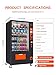 Afen Commercial Vending Machine Snack & Drink 60 Slot Refrigerated Soda Combo Vending Machine for Business Fatory Bulk Cashless, Bill Acceptor and Card Reader