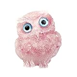Eulenstatue Skulptur Stein - Edelstein-Tierfiguren, Eulen-Statuen-, Natürliche Kristallkies-Harz | Edelstein-Eulenstatue, Handgeschnitzter Kristall-Tierstein Für Wohnzimmer, Kamin, Bücherregal
