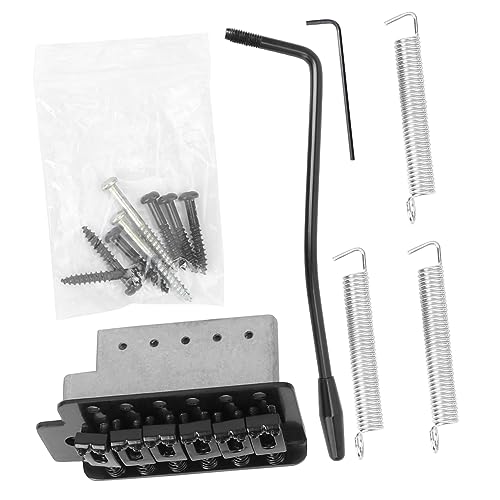 GOOHOCHY Black Guitar Bridge Left Handed Ga206 6 String Tremolo Bridge Metal Guitar Parts Accessories