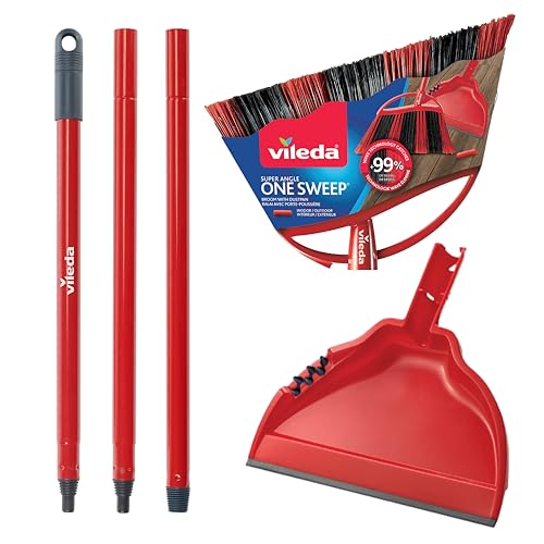 Vileda One Sweep Broom with Step-On Dustpan | Catches Over 99% of Dust & Dirt | Indoor Broom by Vileda - Image 6
