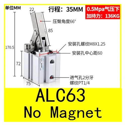 Cylindre de serrage pneumatique ALC25 JGL32 pour bridage CNC