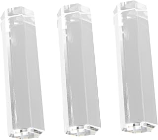 SOLUSTRE 3pcs Hexagonal Prism Round Prism Glasses Physics Experiment Demonstration Prop Hexagon Prism Photo Photography Prism Physical Experiment Prism K9 Glass Hexagonal Struts Crystal