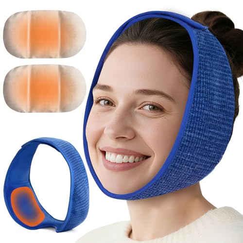 comfheat Face Heating Pad for TMJ Pain Relief, Moist Heat Microwave Heated Wrap for Jaw, Wisdom Teeth Recovery, Reducing Symptoms of Jaw Clicking, Relaxing Face Muscles, Oral Facial Surgery