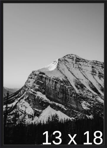 Frame It Easy 13 1/2 x 18 1/2 Satin Black Metal Frame (Ashford) 13.5x18.5 inches