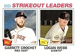 2026 Topps Heritage #6 Garrett Crochet/Logan Webb League Leader NM-MT Baseball Trading Card