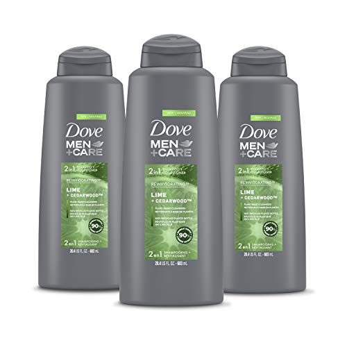 DOVE MEN + CARE 2 in Shampoo and Conditioner For HealthyLooking Hair Lime + Cedarwood Naturally Derived Plant Based Cleansers 20.4 oz 3