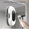 Robot de Nettoyage de vitres, Robot Nettoyeur de vitres Automatique avec réservoir d'eau 2 * 30 ML, aspirateur robotique de Nettoyage de fenêtres for carrelage de fenêtre extérieur/intérieur