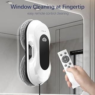 Robot de Nettoyage de vitres, Robot Nettoyeur de vitres Automatique avec réservoir d'eau 2 * 30 ML, aspirateur robotique de Nettoyage de fenêtres for carrelage de fenêtre extérieur/intérieur