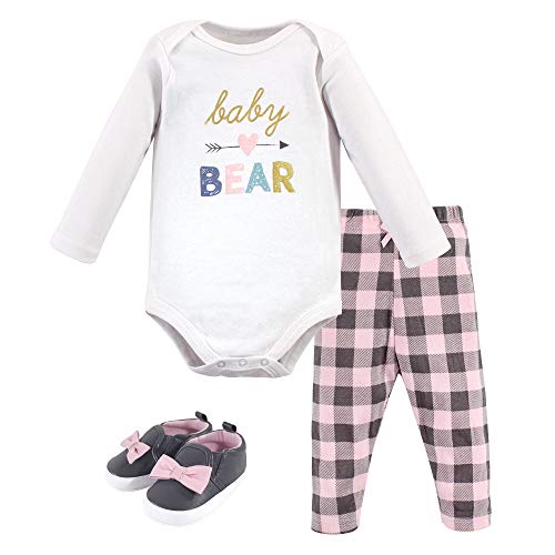 Image of Hudson Baby Unisex Baby Cotton Bodysuit, Pant and Shoe Set
