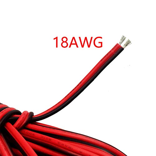 Cable eléctrico de cobre de 18 AWG bicolor de dos pines flexible 3