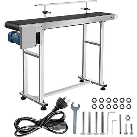 Power Slider Bed Pvc Belt Electric Conveyor Anti-static Code Machine 59''x 7.8'' Cover