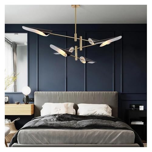 Lustre suspendu moderne en fer forgé noir pour décoration de standing