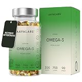 High Strength Vegan Omega 3 Capsules - 1500mg - 750mg DHA and 300mg EPA per Daily dose of 3 Softgels - 90 Omega 3 Vegan - from Sustainable Plant-Based Algae Oil
