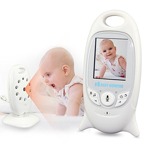 Monitor de bebé inalámbrico – Monitor de temperatura, visión nocturna, canciones de cuna, pantalla de 2,4 pulgadas, audio bidireccional
