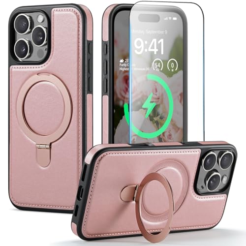 CHEEWADA for iPhone 16 Pro Case with Stand Compatible with Magsafe, RoseG by CHEEWADA - Used condition - US$22.48