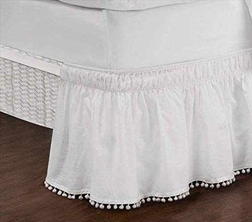 Envoltura Alrededor Borla Falda De Cama,El�stica Medidas Canap� A Prueba De Polvo Fald�n De Volantes Hotel Colcha con Volante Cubre Canap�s-E-100x200x40cm(39x79x16inch)