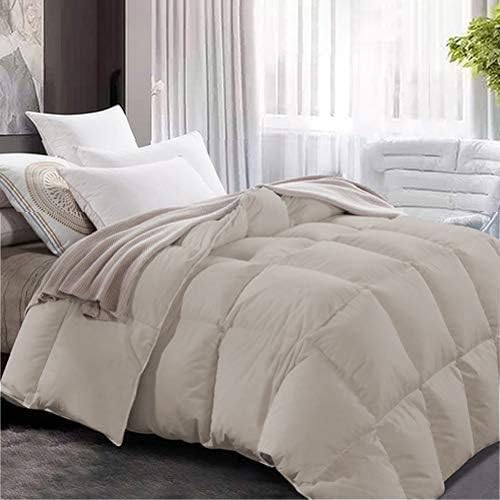 MAPLE DOWN Soft Full Size Comforter Duvet Insert-Down Alternative Comforter-Lightweight Fluffy Breathable Machine Washable (Light Brown, Full)