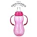 Nuby New 3 Stage Ultra Durable Tritan Grow with Me No-Spill Bottle to Cup, 10 Oz, Pink