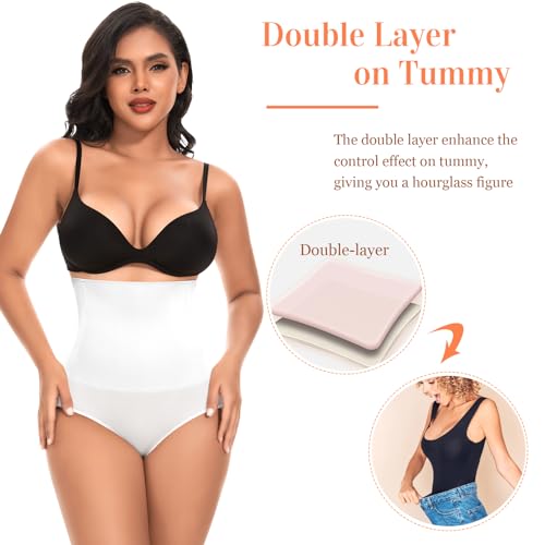 Image of Werena Tummy Control Shapewear for Women High Waisted Body Shaper Panties Slimming Girdle Shaping Briefs