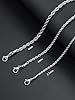 ESPVO 4mm Silver Stainless Steel Rope Chain Necklace for Men Boys Kids Mens Accessories Chain Men's Jewellery Gifts for Male Him Teen Teenage Boys 22 inch #5