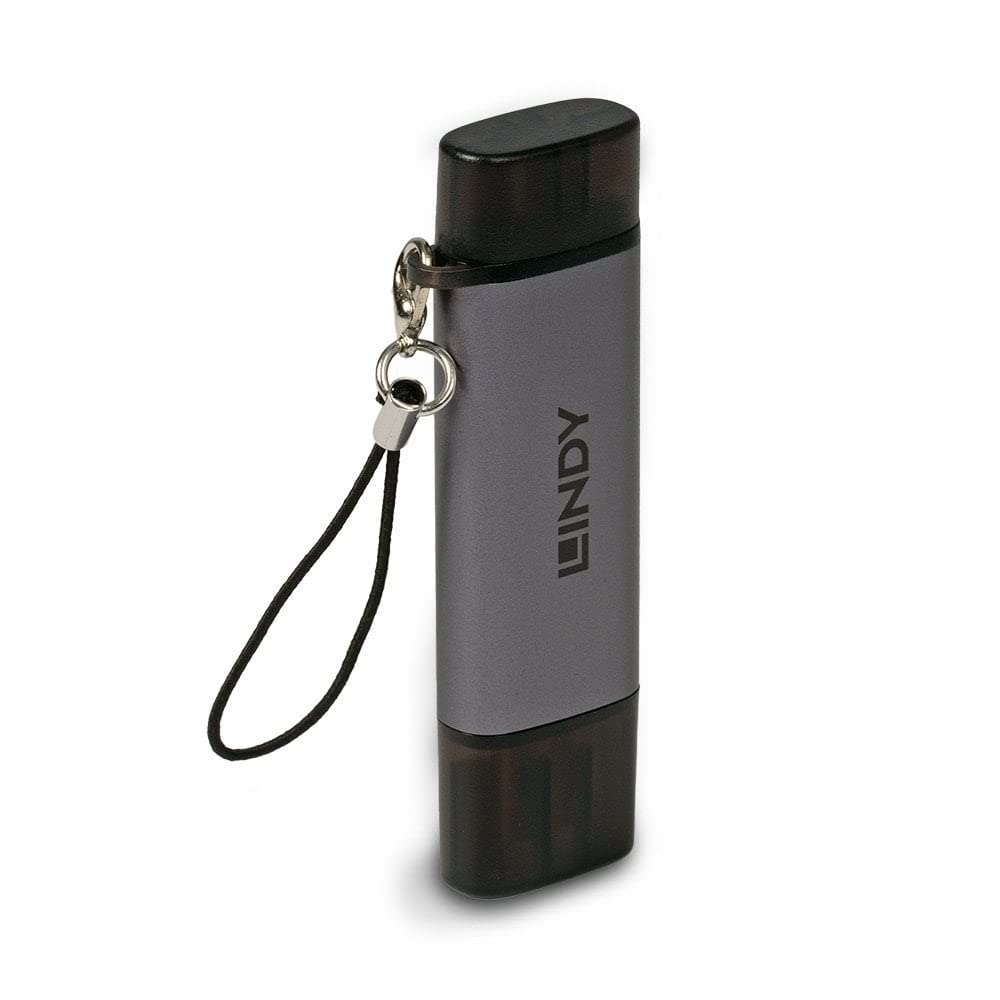 LINDY 43335 USB 3.2 Type C & A SD/MicroSD Card Reader
