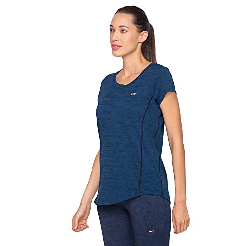 Image of berge' Ladies Jacquard Polyester Dry Fit Textured Western Shirts & Tshirts for Women, Quick Drying & Breathable Fabric, Gym Wear Tees & Workout Tops|Half Sleeve T-Shirt|Running Tshirts for Women