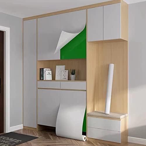 40cm X 300cm White Wallpaper Self Adhesive Vinyl Film Glossy Glitter Sticky Back Plastic Waterproof Removable Peel and Stick Wallpaper for Kitchen Countertops Furniture Sticker
