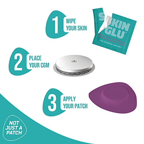 Image of Not Just A Patch Skin Glu Skin Prep Wipes (40 Pack) - Hypoallergenic Latex-Free Pre-CGM Skin Barrier Wipes for Blood Sugar Monitoring Sensors, Patches & Insulin Pumps - Gentle on Sensitive Skin