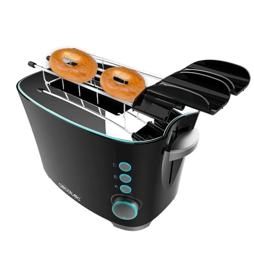 Cecotec Toast&Taste Double B, 650 W di potenza, doppia scanalatura per 2 toast, spegnimento e pop-up...