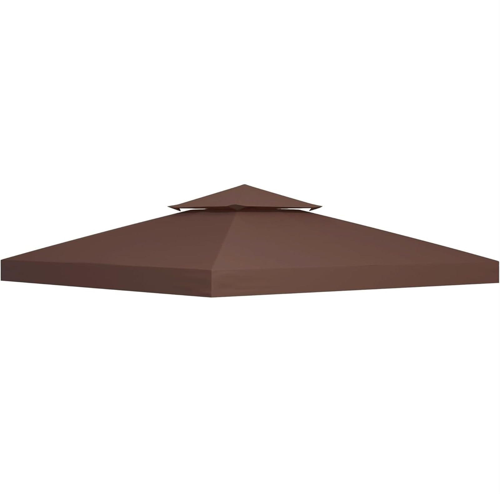 XPJYUA Gazebo Canopy Replacement Cover 9.8' x 9.8' Gazebo Replacement Canopy 2-Tier Top UV Cover for 9.84' x 9.84' Outdoor Gazebo(Coffee)
