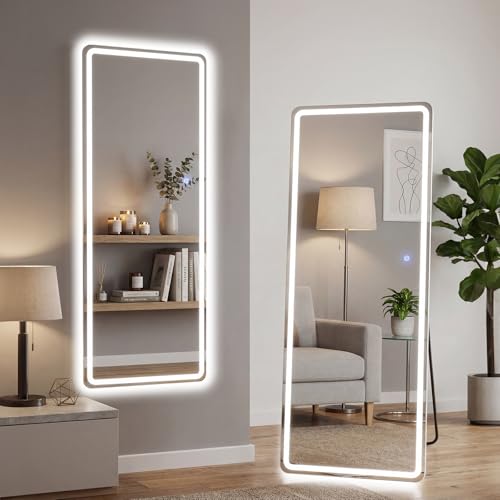 Aidoly 16'x60' LED Full Length Mirror with Stand, Full Body Wall Mirror