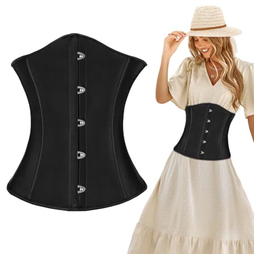 AUYAO Corset Mujer, Cinturón para Mujer con Cordones Atados,