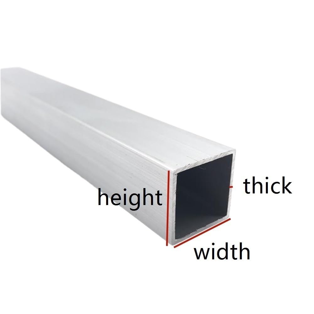 Aluminium-Rechteckrohr, Nahtlose Vierkant-Aluminiumrohre in verschiedenen Größen (100–200 mm) for den Modellbau von Autos (10er-Packung)(20x20x150mm)