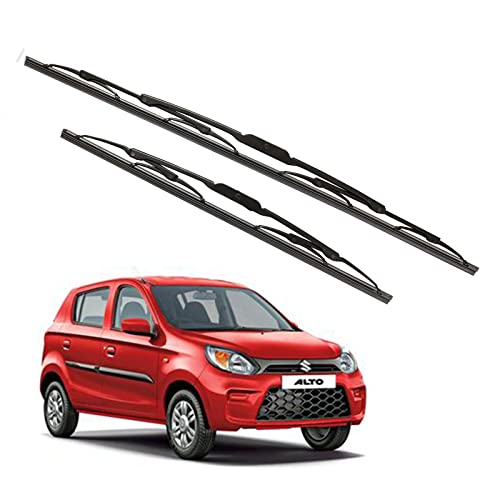 Image of Kylo Windshield Wiper for Alto 800 / Conventional and Traditional Metal Type Water Repellency Scratch Proof Metal Wiper Blades Suitable for Alto 800 (Driver Side - 18 inch, Passenger Side - 16 inch)