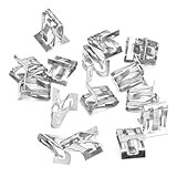 yvshy Pack of 15 Car Center Console Instrument Panel Interior Panel Metal Buckle, Lift Gate Trim Finish Panel, A-Pillar U-Shaped Decorative Fastener Scuff Plate Clip, Universal for Most Car (Silver)