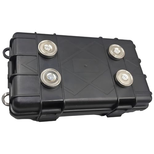 Car with Strong Attachment Force Storage Case, Portable Armed Gear Box, Heavy-Duty Plastic & Metal Construction Tool Box with Strong Attachment Force, for Under Car Mounting