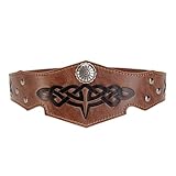 GMBYLBY Diadema medieval de cuero en relieve ajustable, diadema circular para Halloween, cosplay, disfraz de hombre
