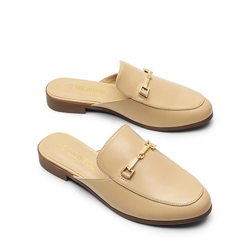 Image of DREAM PAIRS Mules for Women Flats Slip on Comfortable | Pointed Toe Slip on Slides Buckle Lightweight Loafers Shoes for Office Work Business and Casual Wear