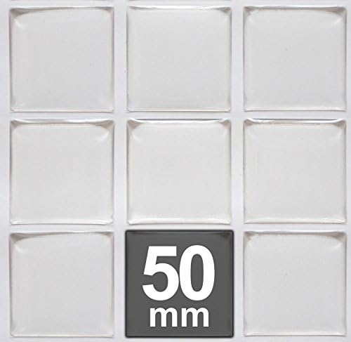 20 Pcs. 50mm Clear Square Epoxy Stickers - FREE SHIPPING