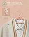 SONGMICS Velvet Hangers, Set of 50 Clothes Hanger with Rose Gold Swivel Hook, Non-Slip, and Space-Saving, 0.2-Inch Thick, 17.1-Inch Long for Coat, Shirt, Dress, Pants, Tie, Coral Pink UCRF21PK50